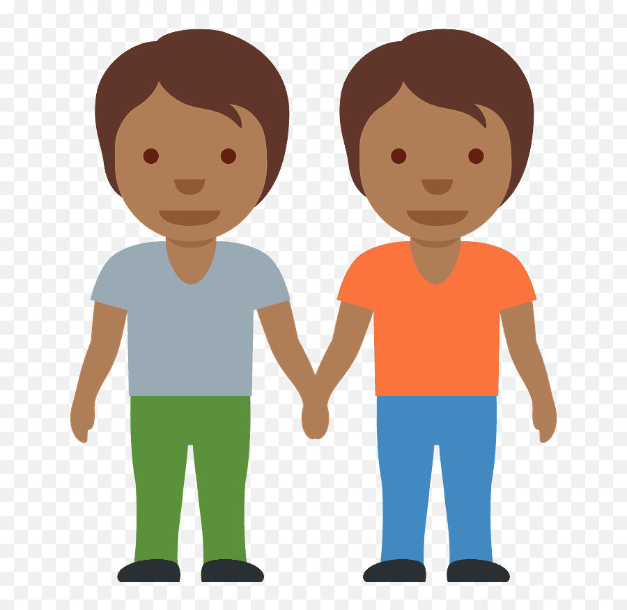 People Holding Hands Emoji Clipart - Imagenes De Dos Personas Animadas Png,Holding Hands Png