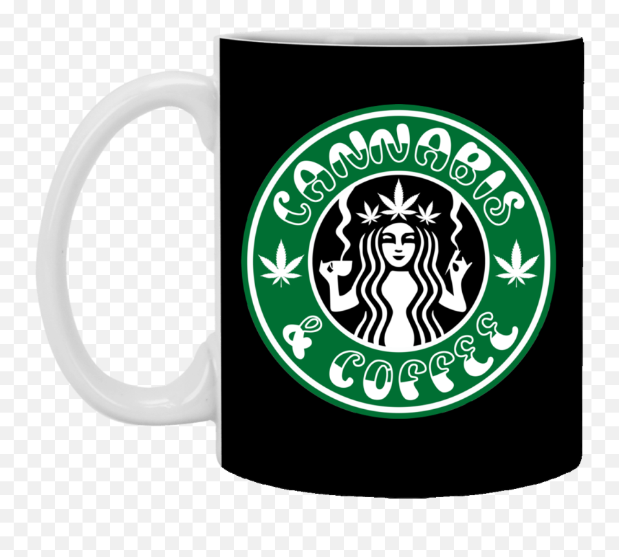 Cannabis And Coffee Logo Funny Weed Gifts Ceramic Mug - Beer Stein Love Guns And Coffee Png,Coffee Cup Logo