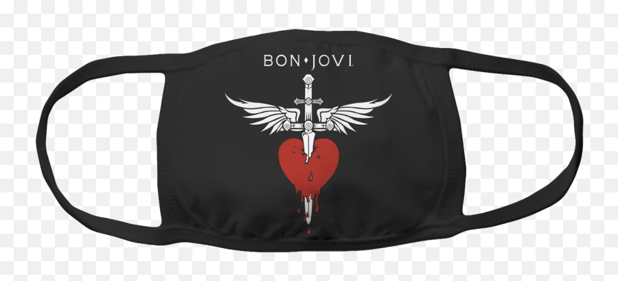 Bon Jovi Heart Dagger Logo Mask - Soundgarden Face Mask Png,Bon Jovi Logo