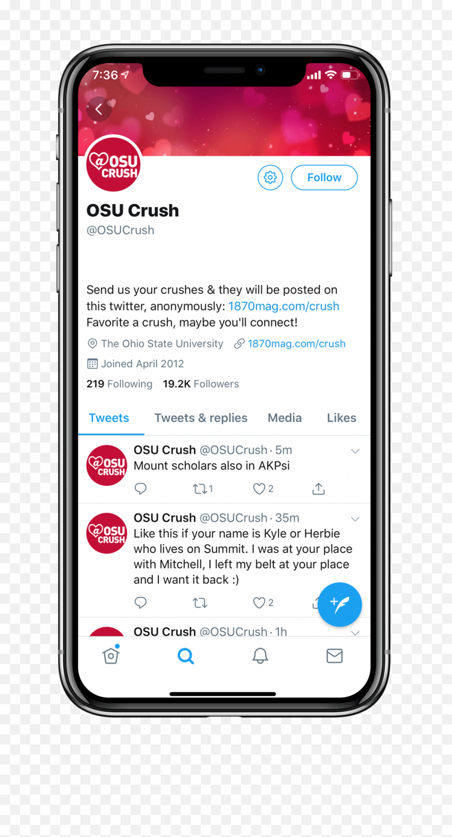 Osu Crush Gives Secret Admirers An Anonymous Outlet - Mobile App Png,Osu Png