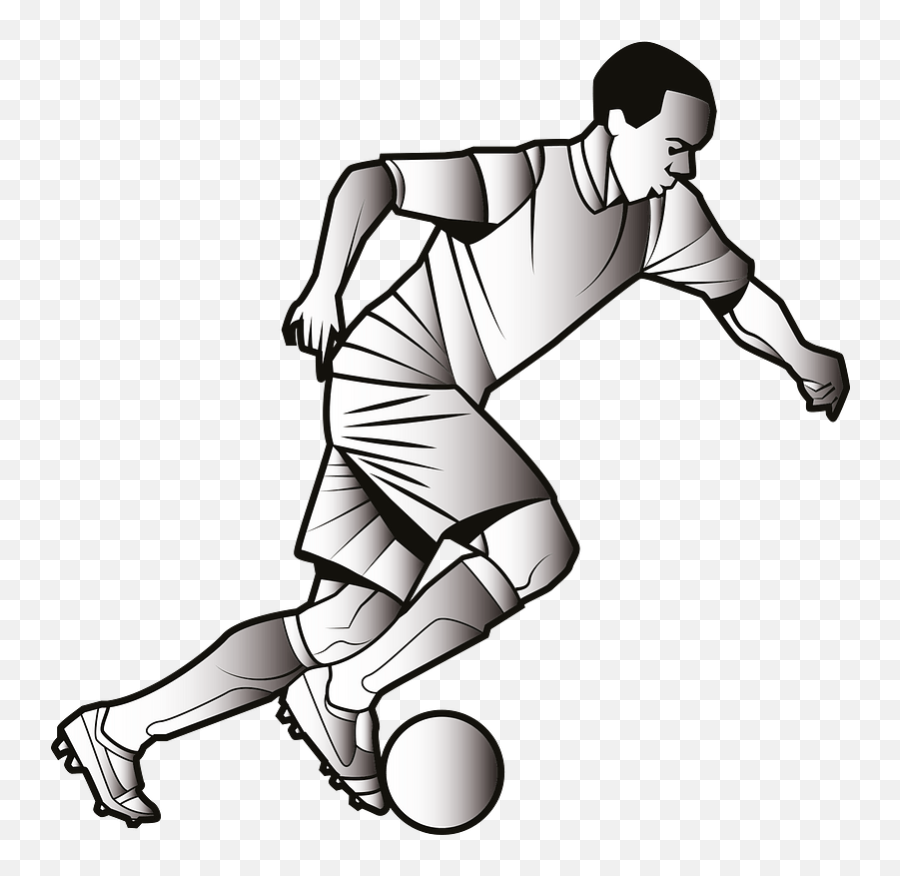 Football Player Clipart - Pemain Sepak Bola Animasi Png,Bola Png