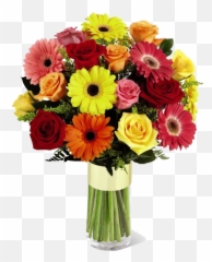 Png Flower Bouquet Various Transparent - Transparent Vase Of Flowers Png,Flowers Bouquet Png