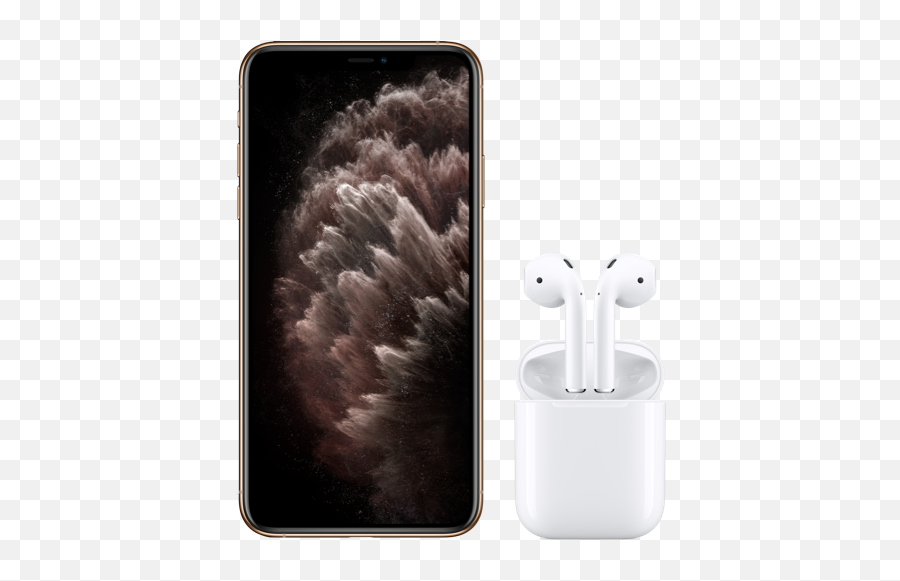 Apple Iphone 11 Pro Max And Airpods - Iphone 11 Pro Max Png,Airpod Transparent Background
