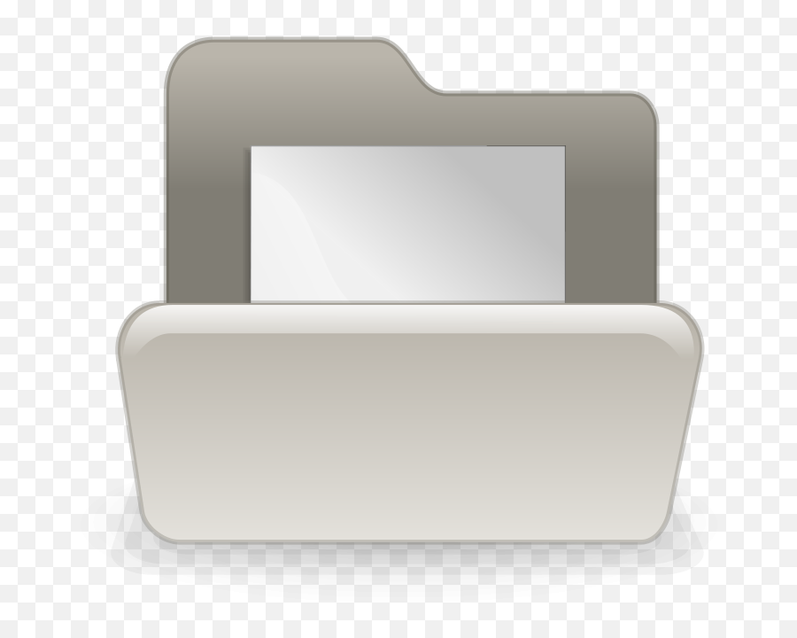 Open White Folder Icon Clip Art - Vector Clip Horizontal Png,Open Folder Icon