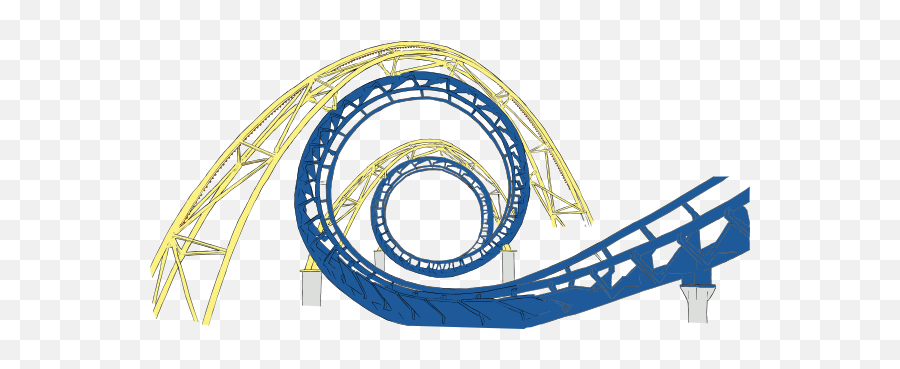 Roller Coaster Tracks Clip Art - Cartoon Transparent Roller Coaster Png,Rollercoaster Icon