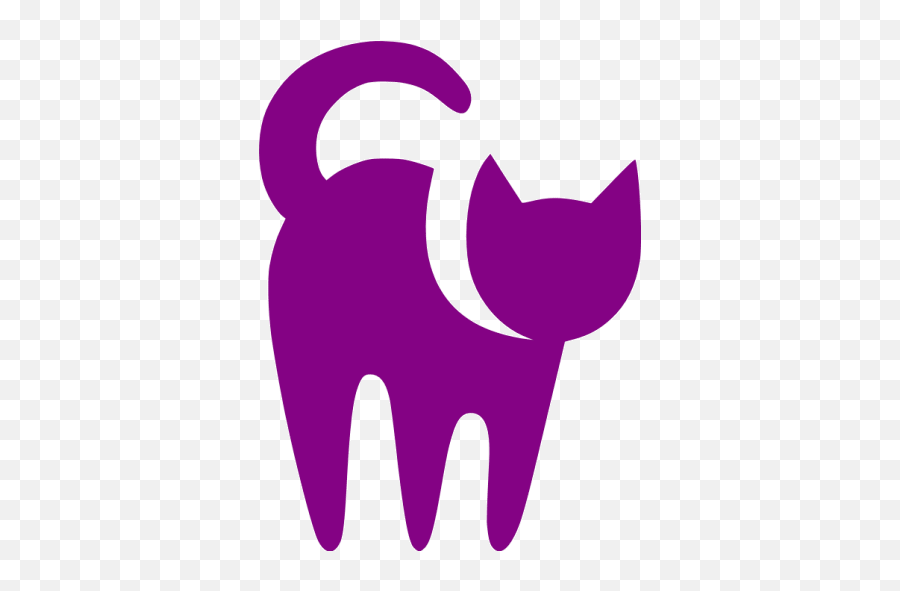 Purple Cat Icon - Free Purple Animal Icons Cat Icon Transparent Background Png,Animal Icon Free To Use