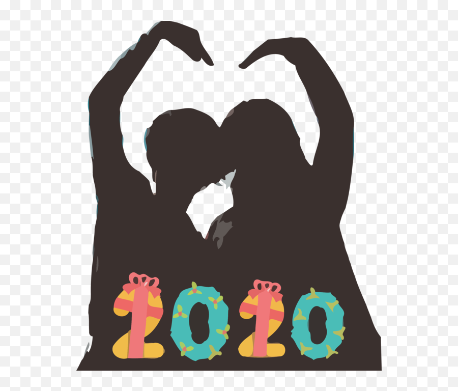 Download New Year Love Gesture For Happy 2020 Gifts Hq Png - 2020 New Year Love,Gifts Png