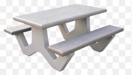 5 Concrete Rectangle Table - Picnic Table Concrete Png,Picnic Table Png