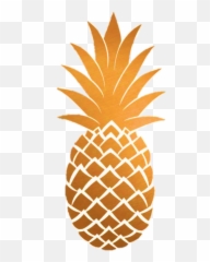 Pineapple Clipart Gold - Transparent Background png