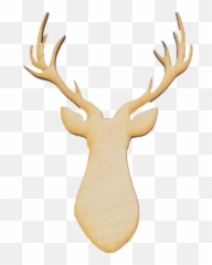 Deer Head Wood Cutout - Reindeer png