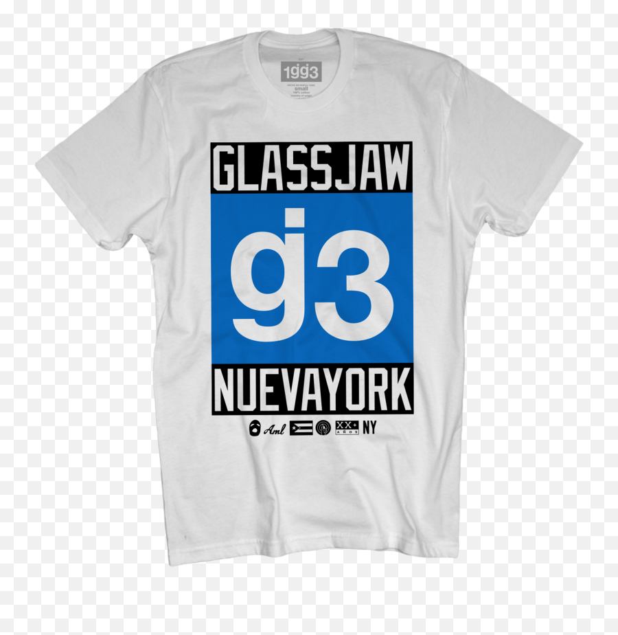 Eyewtkas G3 Blue Nueva York White T - Shirt Glassjaw Active Shirt Png,White T Shirt Template Png