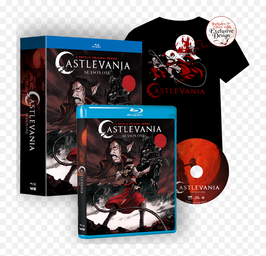 Viz See Castlevania Season 1 With T - Shirt Walmart Exclusive Castlevania Season 2 Blu Ray Png,Castlevania Png