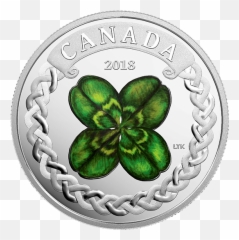 Download Hd Lucky Four Leaf Clover - Fourleaf Coin png