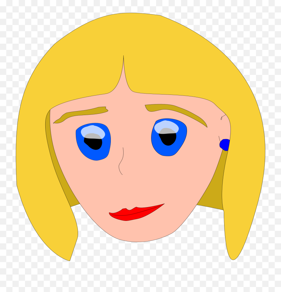 Girls Face Svg Vector Clip Art - Svg Clipart Cartoon Png,Girl Face Png