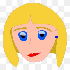Girls Face Svg Vector Clip Art - Clipart Cartoon png
