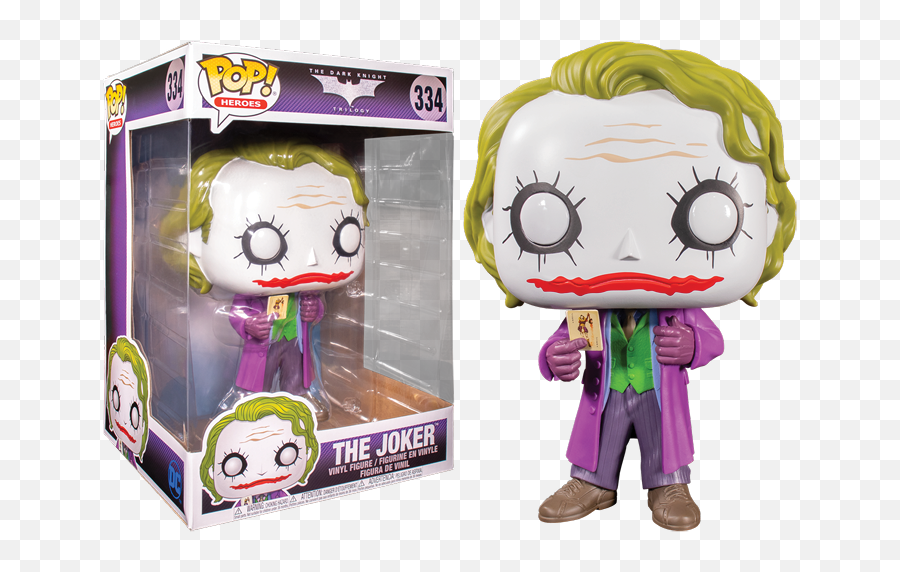 Batman Dark Knight Joker 10 Inch Pop Vinyl Figure - Voodoo Funko Pop Joker 10 Inch Png,Batman Dark Knight Logo