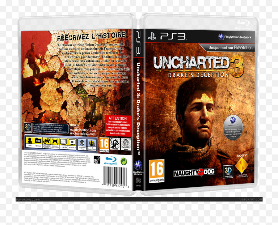 Uncharted 3 Ps3 Box - Uncharted 3 Ps3 Box Png,Uncharted Png