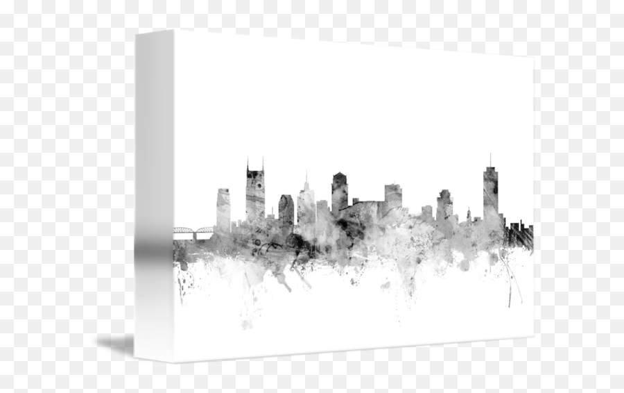 Nashville Tennessee Skyline By Michael Tompsett - Nashville Tn Skyline Art Png,Nashville Skyline Silhouette Png
