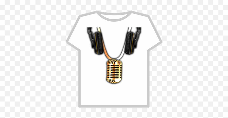 Golden Mic And Headphones - Roblox Vertical Png,Gold Microphone Png