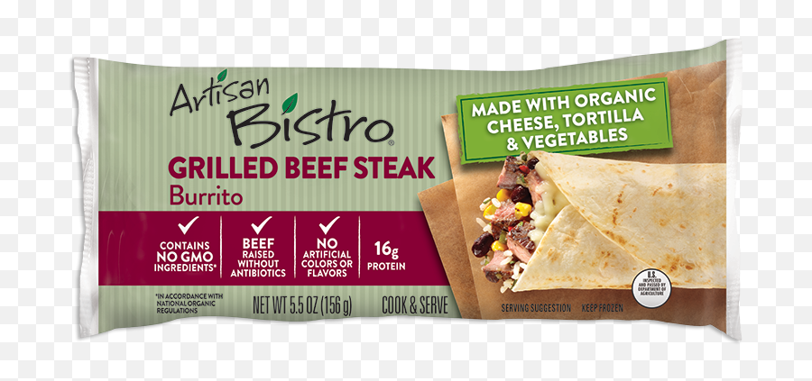 Organic Burrito With Steak - Artisan Bistro Burritos Png,Burritos Png