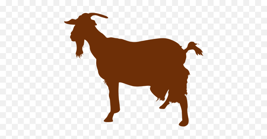 Goat With Beard Silhouette - Transparent Goat Vector Png,Beard Silhouette Png