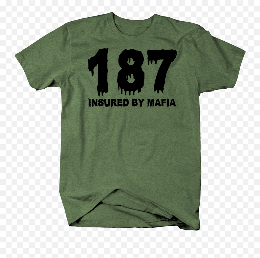 187 Insured By Mafia Dripping Blood Tshirt Ebay - Short Sleeve Png,Transparent Lucky Luciano