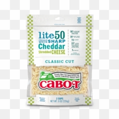 Lite50 Sharp Cheddar Cheese Light - Cabot Cheese Png,Shredded Cheese Png