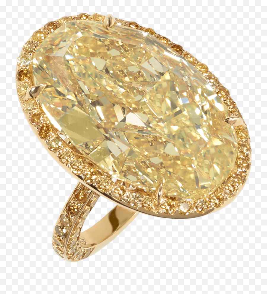 Download Glambarbie Natural Fancy Vivid Yellow Diamond Ring - Solid Png,Engagement Png