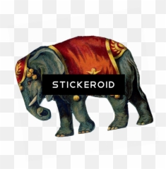Victorian Vintage Circus Elephant - Vintage Circus Clipart Png,Circus Elephant Png