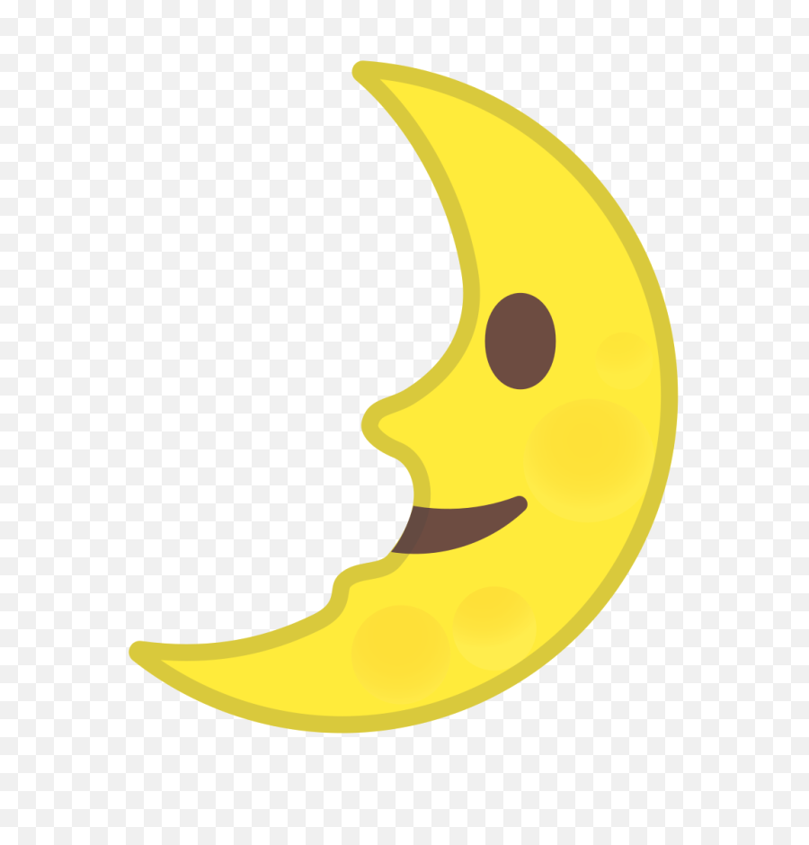 First Quarter Moon Face Icon - Quarter Moon Png,Moon Emoji Png