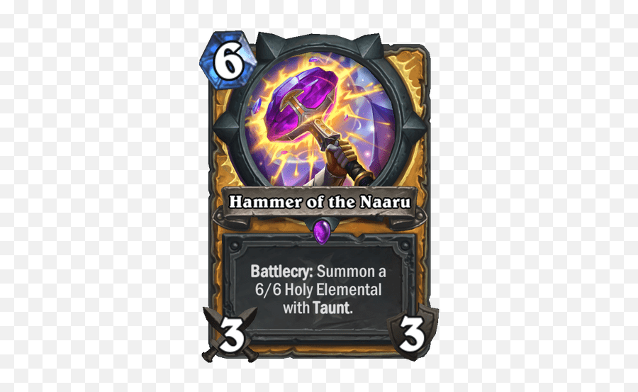 New Paladin Epic Card Revealed - Hammer Of The Naaru Card Png,Wow Paladin Class Icon