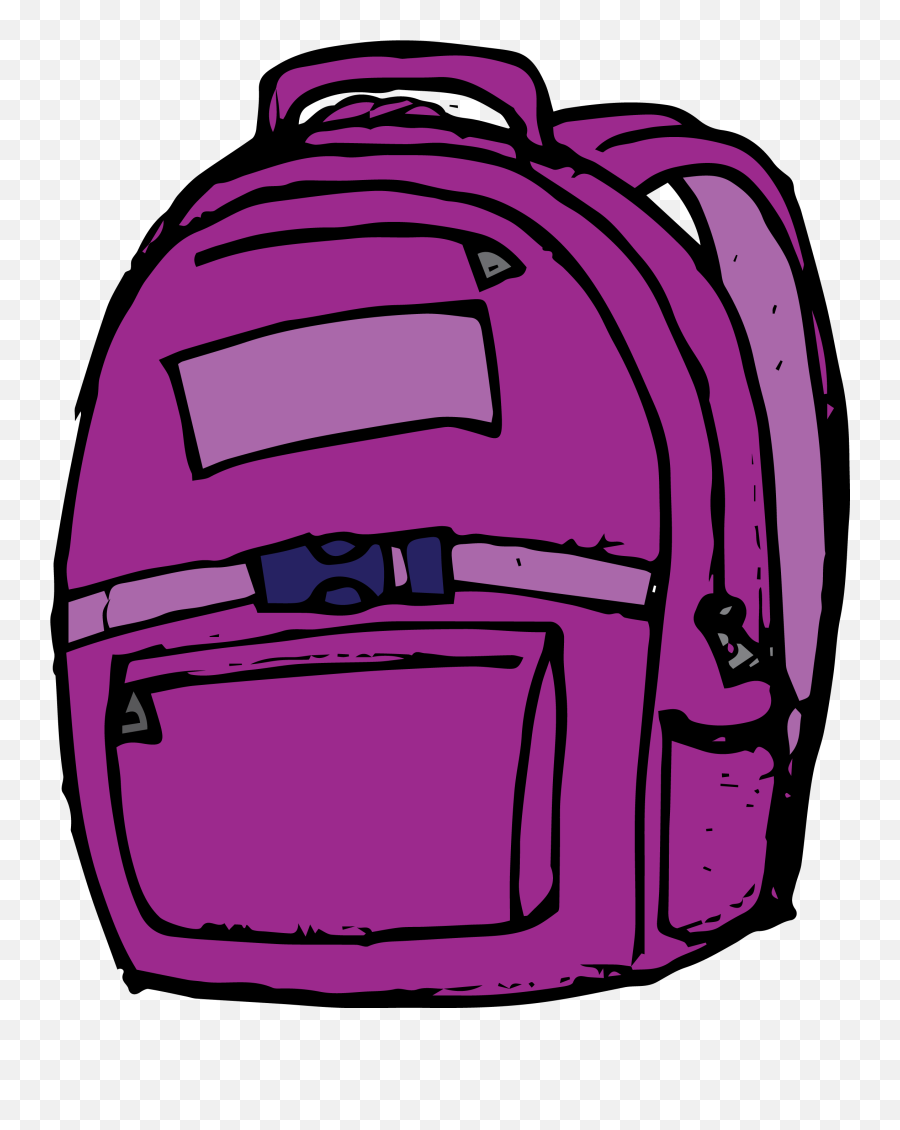 Purple School Bag Clipart Png Backpack