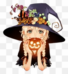 Free To Edit U0026 Use - In Category Witch Hat Clipar Cute Halloween Anime Png,Witch Hat Transparent Background