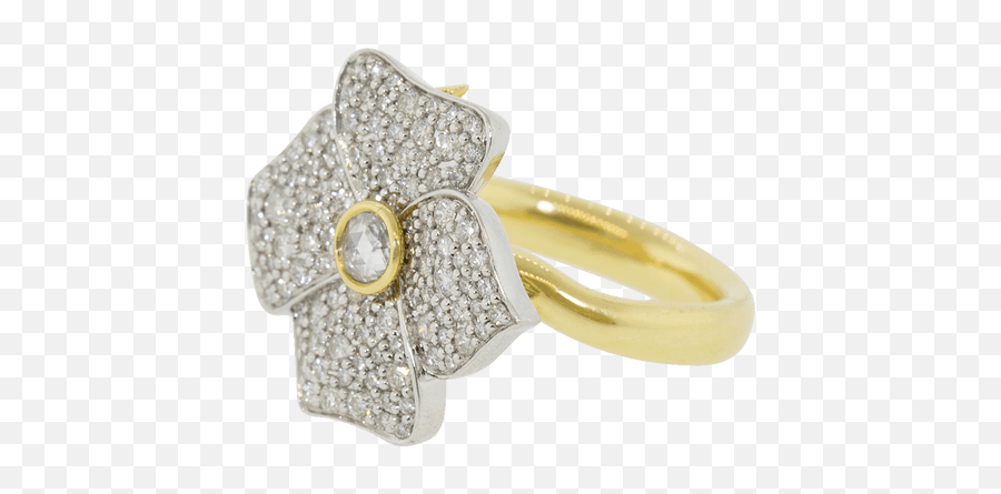 Hail Storm Diamond Flower Ring - Wedding Ring Png,Van Cleef Icon Rings