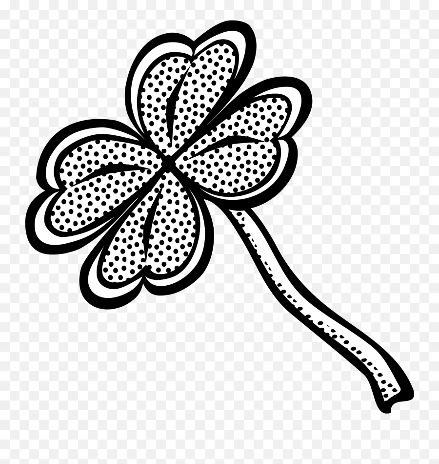 Four - Leaf Clover Lineart Clipart Free Download Transparent Masjid Muhammad Cheng Hoo Png,4 Leaf Clover Icon