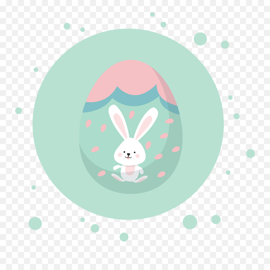 Easter Egg Rabbit Circle Bubbles Icon Graphic By Soe Image - Dot Png,Victorian House Icon