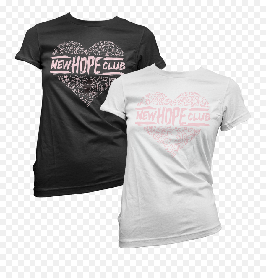 Official New Hope Club Heart T - Shirt Promo New Hope Club Mrs Robbie Williams T Shirt Png,Scribble Heart Png