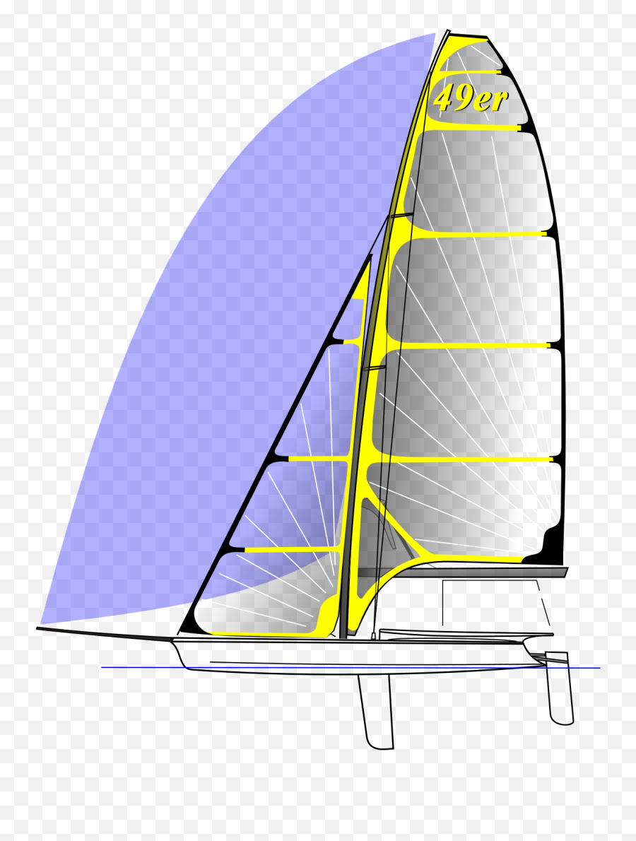 49er Dinghy - Wikipedia 49er Boat Line Drawing Png,Sailboat Logo