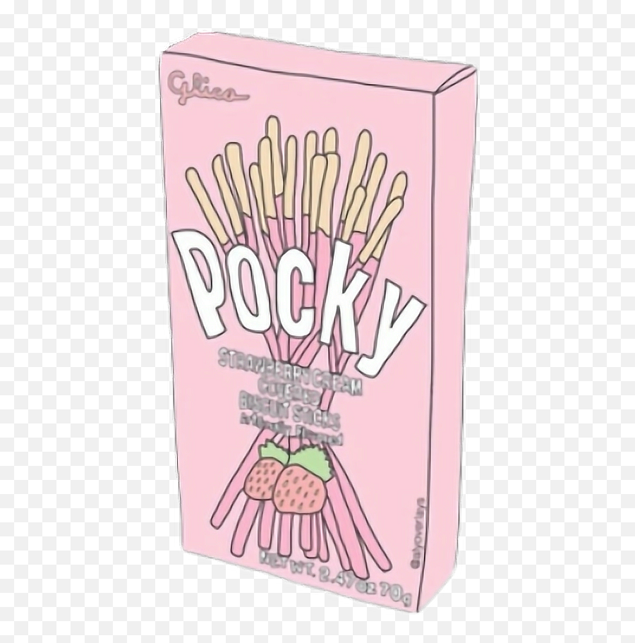 Anime Aesthetic Pink Pocky Pockygame Food Strawberry - Pocky Kawaii Png,Tumblr Stickers Png