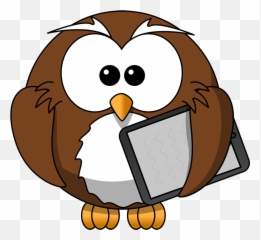 Cartoon Owl With Tablet Tim - Le Dessin De La Poésie De La Grève Des Sapins De Dominique Dimey Png,Owl Transparent