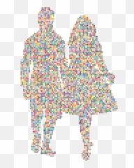 Computer Icons Couple Christmas Tree Silhouette Boyfriend - Clipart At png