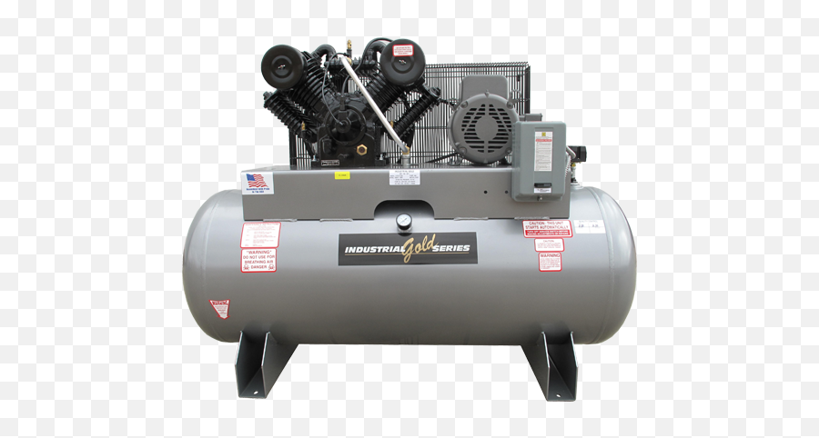 5 Hp 80 Gal Horizontal Air Compressor 3 Ph - Air Compressor Industrial Png,Air Pump Png