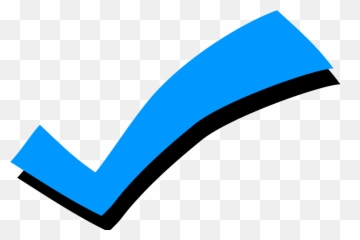 Blue Check Mark - Transparent png