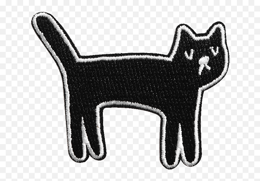 Black Cat Patch - Cartoon Png,Black Cat Transparent