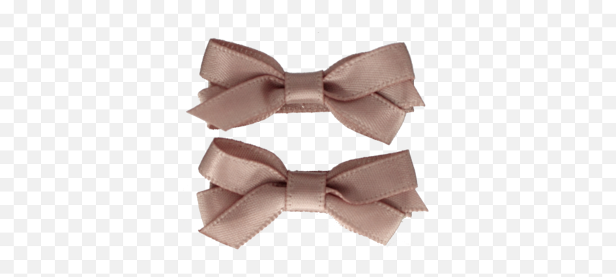 Hair Clips With Satin Bow Mauve Beige - Your Little Miss Satin Png,Lazo Png