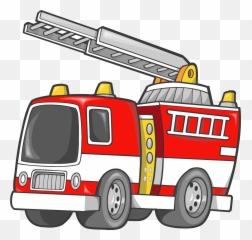 Car Fire Engine Firefighter Truck Clip Art - Vector Cartoon Fire Truck Cartoon Firefighter Png,Fire Truck Png