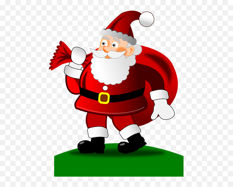 Christmas Happy Santa Claus - Free Vector Graphic On Pixabay Babbo Natale Che Porta I Doni Ai Bambini Png,Santa Transparent Background