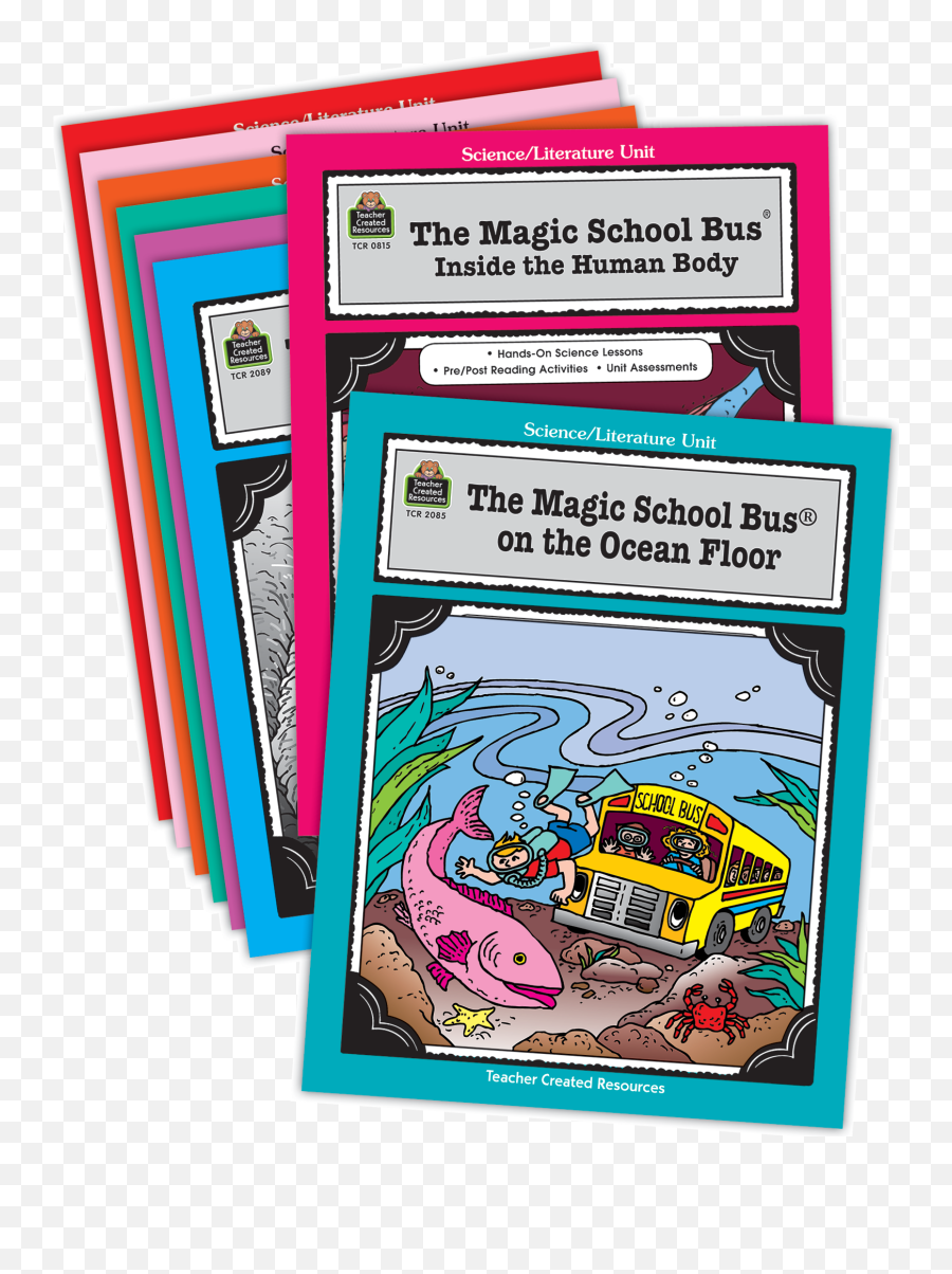Magic School Bus Literature Units Set 8 Books - Tcr9069 School Bus Png,Magic School Bus Png