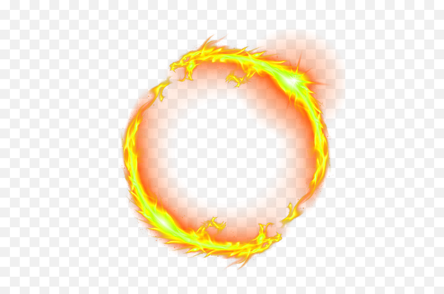 Download Chinese Fire Effect Yellow Dragon Circle Element - Circle Fire Effect Png,Element Png