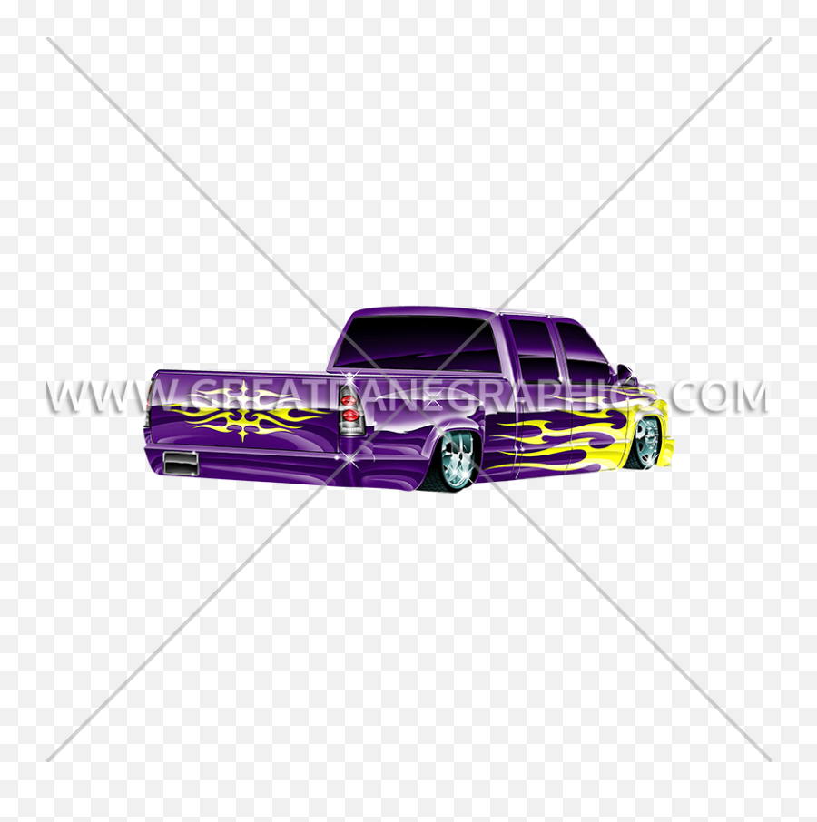 Tribal Lowrider Pickup Truck Production Ready Artwork For - Limousine Png,Lowrider Png